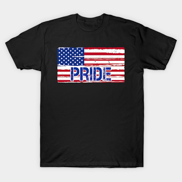 American Flag Pride graphic 4th of July print T-Shirt by merchlovers